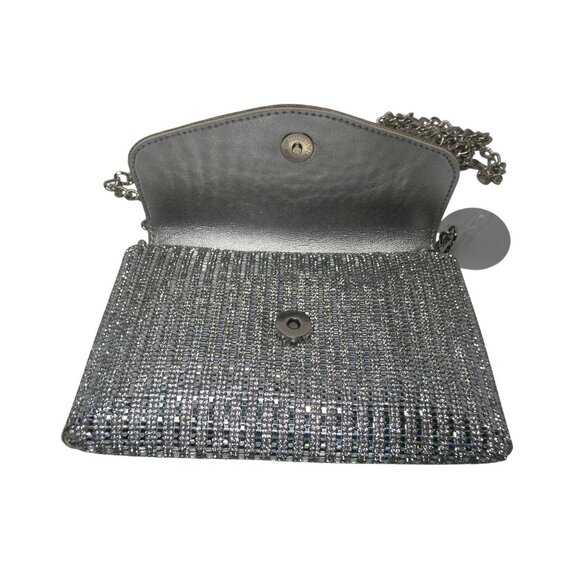 Studio NYC Silver Rhinestone Crossbody with Chain - Picture 2 of 5